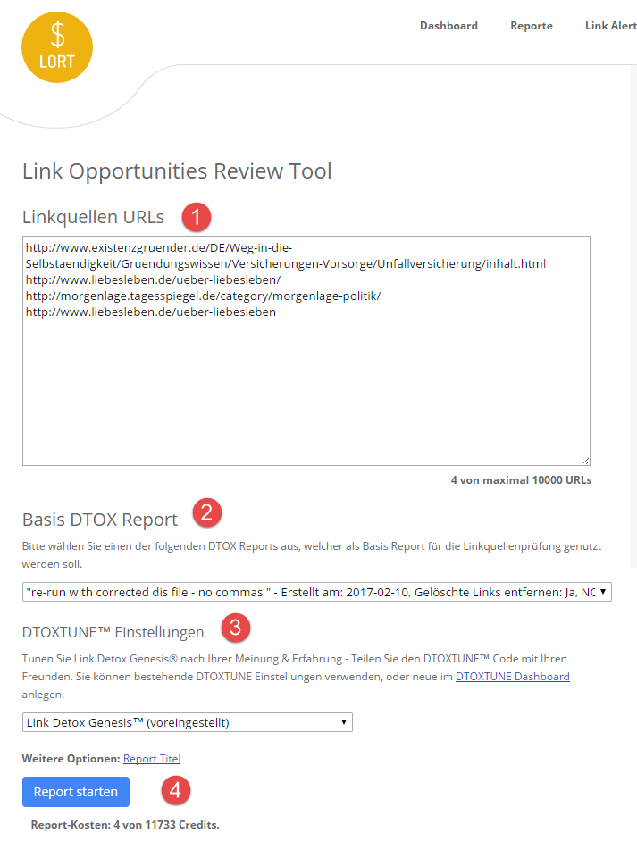 Link Simulator (LORT)
