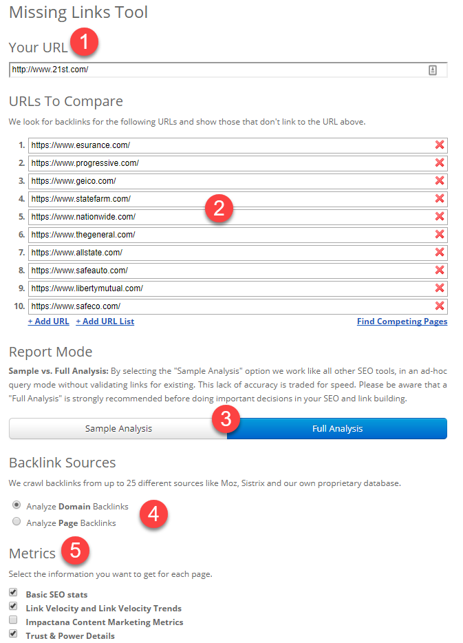 Missing Links Tool (MLT)