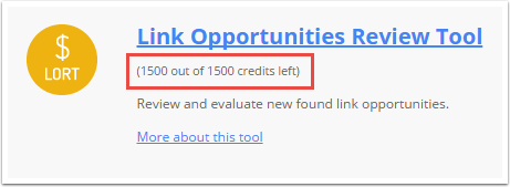 How many credits does the Link Simulator cost?