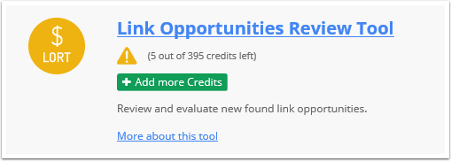 How many credits does the Link Simulator cost?