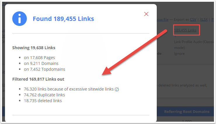 Sitewide Links and the Sitewide Link Filter