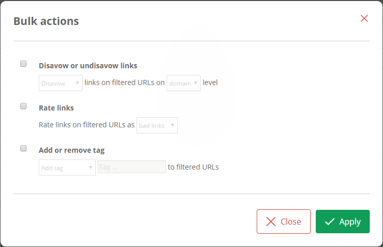 Link Detail Table