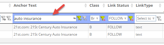 Filtering Link Data