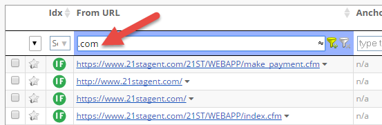 Filtering Link Data