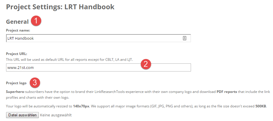 Project Settings & Branding Options