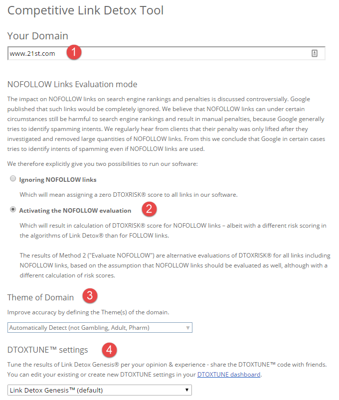 Competitive Link Detox (CDTOX)