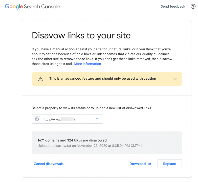 1. Download your Disavow File from Google Search Console