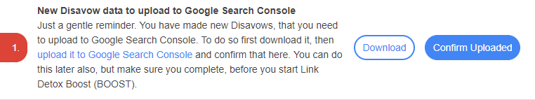 4. Export der Disavow-Datei in die Google Search Console