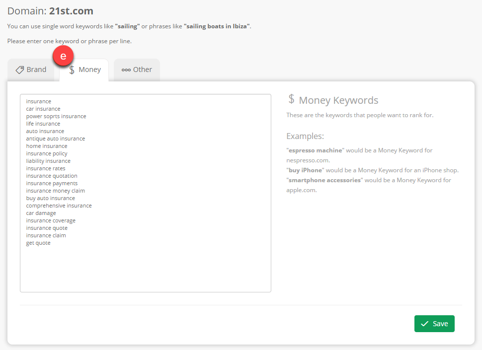 Classify Keywords