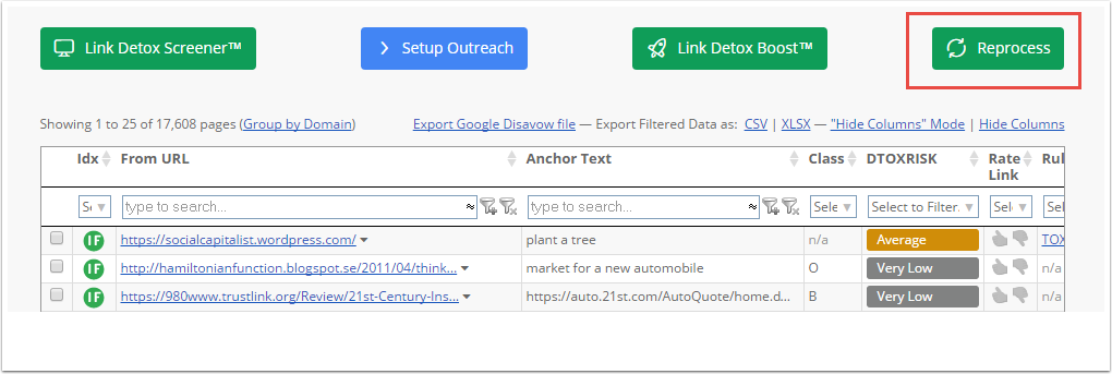 Reprocess Data