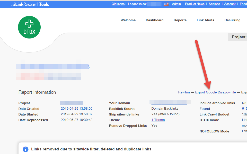 2. Disavowen von Links und Domains