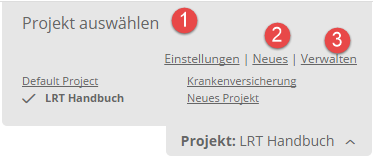 Projekt Einstellungen & Branding-Optionen