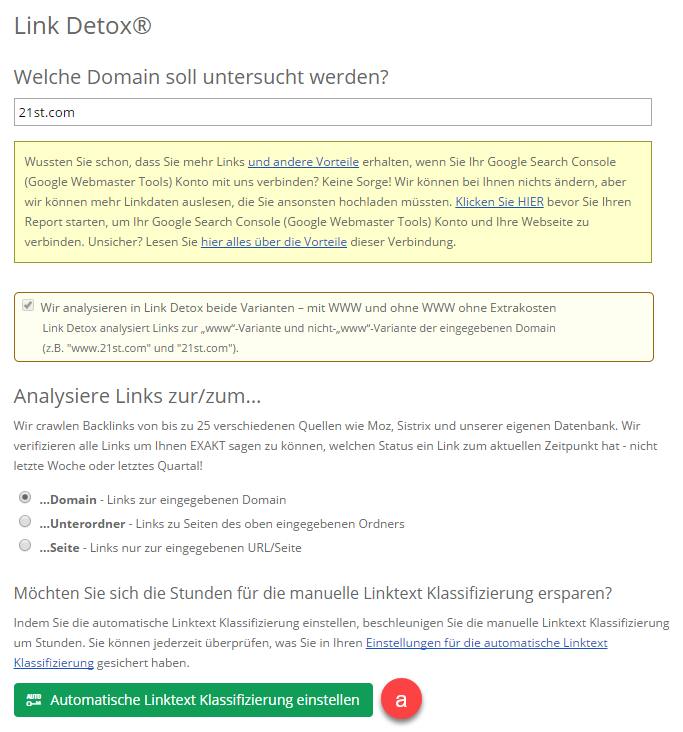 Keyword Klassifizierung für Ihre Linktexte