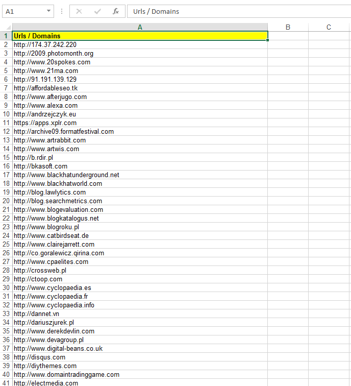 excel export