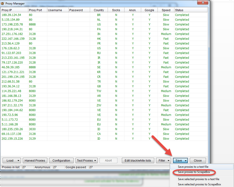 save proxies to scrapebox