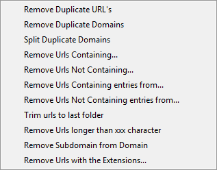 remove duplicate urls