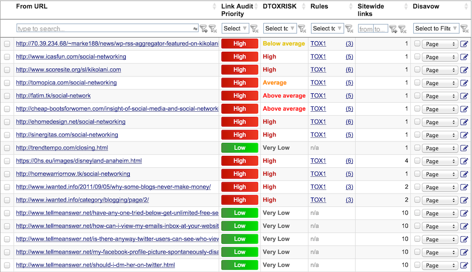 Google Search Console (Google Webmaster Tools) - LInk Detox