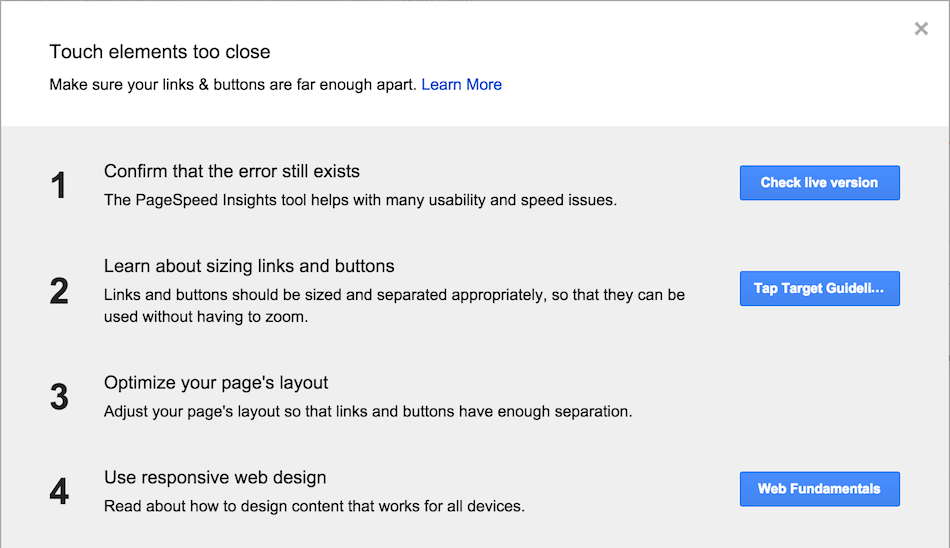 Google Search Console (Google Webmaster Tools) - Mobile Usability